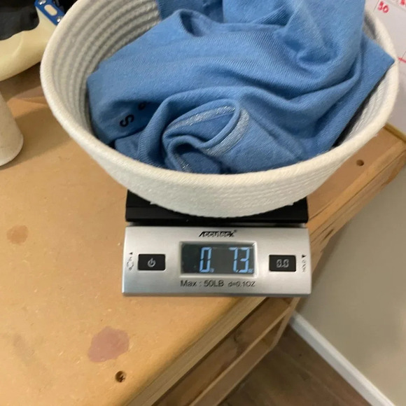 Isela NWT Blue V Neck Sweater Long Sleeve Super Soft Metallic Thread Size S - Picture 6 of 7